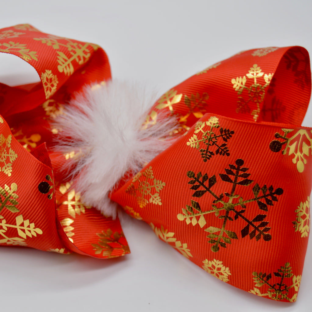Red/Gold Snowflake 6 Inch