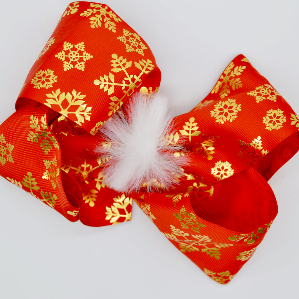 Red/Gold Snowflake 6 Inch
