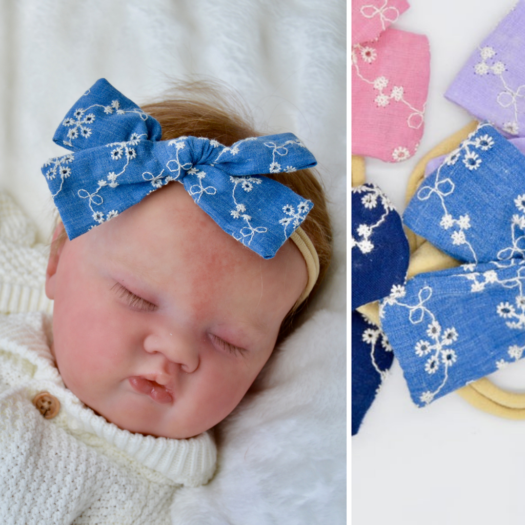 Baby Girl Colored Eyelet Headbands